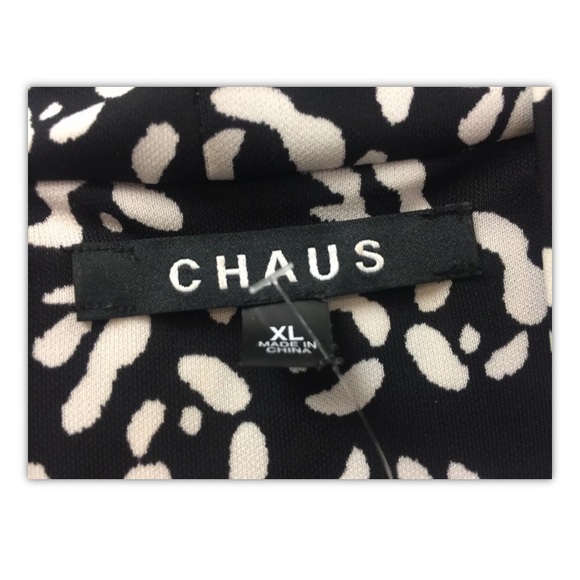 Chico’s/Chaus, set,pant/black,blouse/black/white.: - Picture 9 of 12